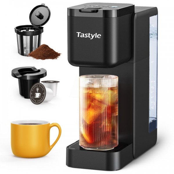 Tastyle Single Serve Hot & Iced Coffee Maker w...