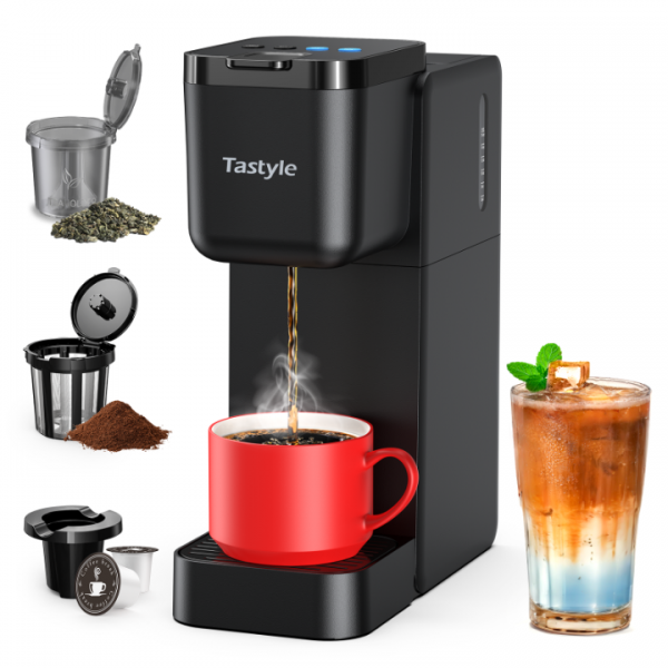 Tastyle Single Serve Coffee Maker for K Cup, Groun...